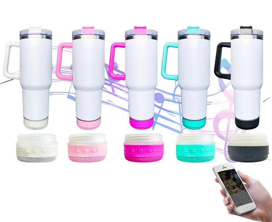 40oz Blank Sublimation Tumbler With Speaker
