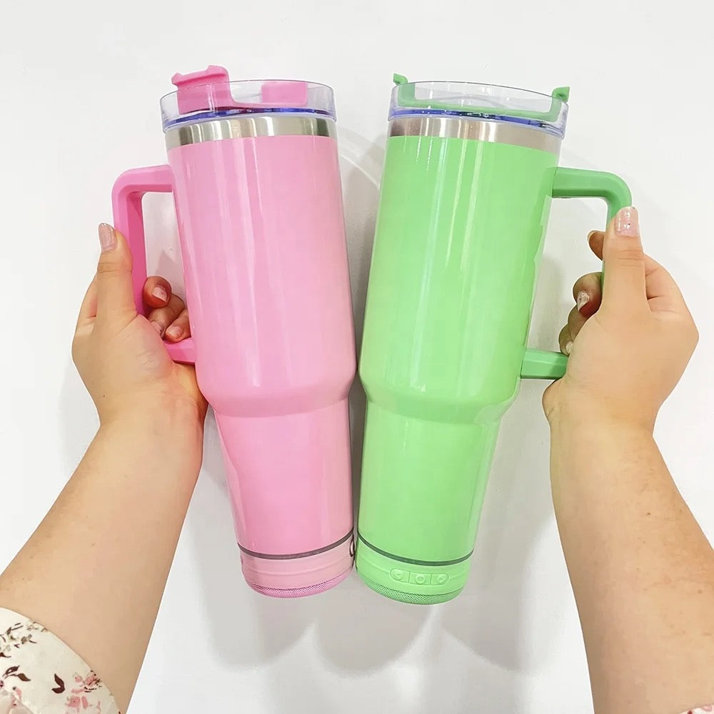 40oz Blank Sublimation Tumbler With Speaker