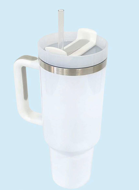 40oz Blank White Glossy Sublimation Tumbler H2.0