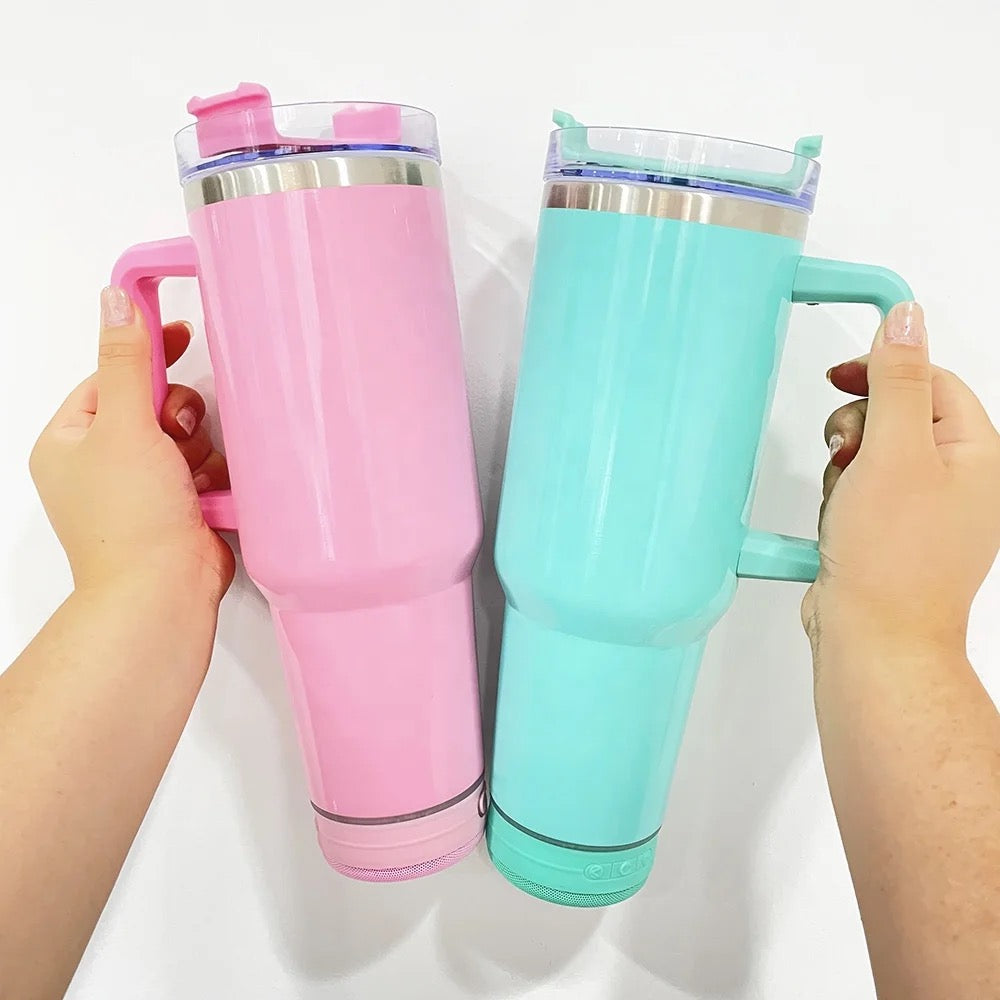 40oz Blank Sublimation Tumbler With Speaker