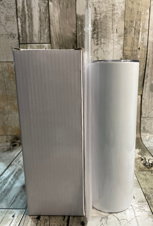 20oz Blank Sublimation Glossy White Tumber